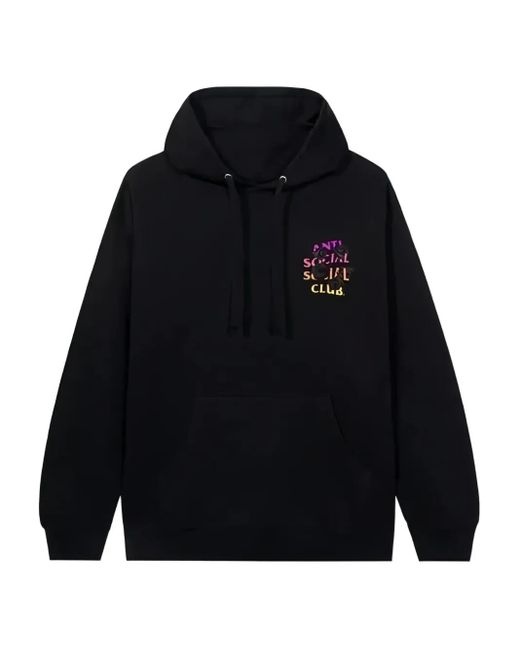 ANTI SOCIAL SOCIAL CLUB Blue Rose-Embellished Bat Hoodie for men