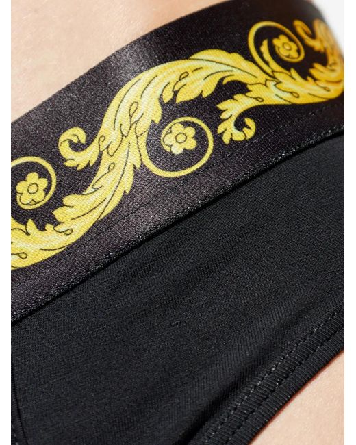 Versace メンズ ブラック メドゥーサ ブリーフ