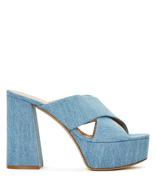 Gianvito Rossi Blue Sheridan Sandals