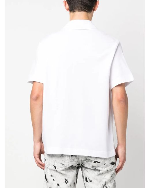 Palm Angels White Sartorial Tape Polo Shirt for men