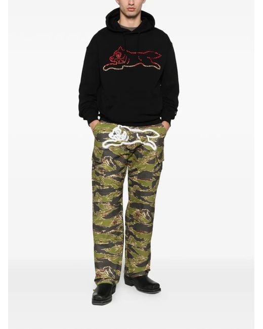 ICECREAM Green Cargo-Pocket Trousers for men