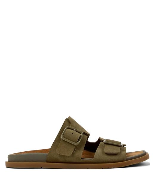 Camper Green Lluc Buckle-Strap Sandals for men