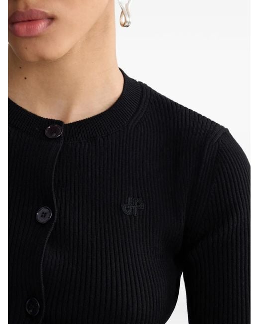 Patou Black Cropped Cardigan