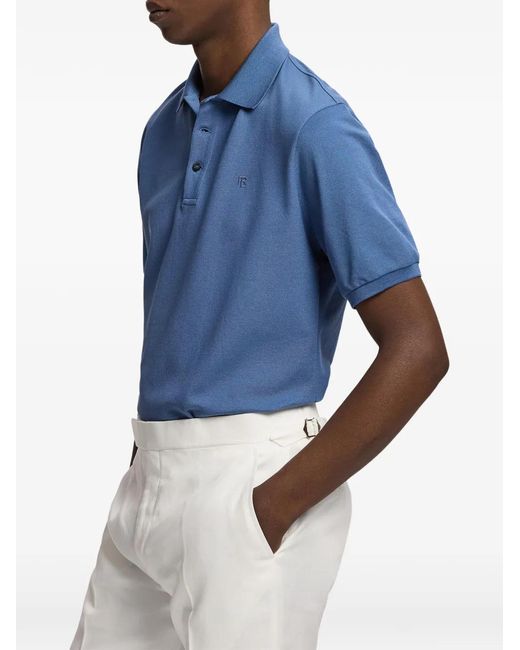 Ralph Lauren Blue Cotton Polo Shirt for men