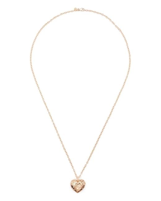 Sydney Evan White 20K Heart Pendant Necklace