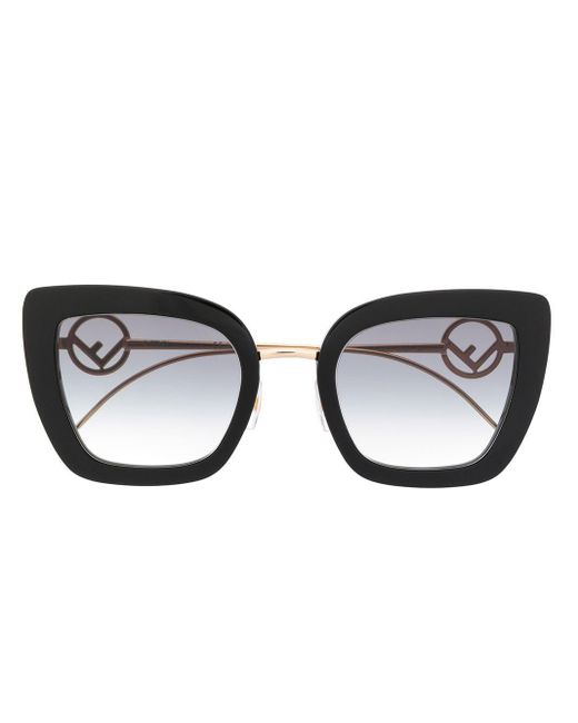 Fendi Black Oversized Cat-eye Sunglasses
