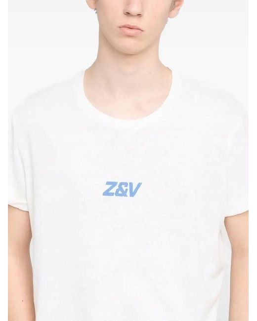 Zadig & Voltaire White Tommy Short-Sleeve T-Shirt for men