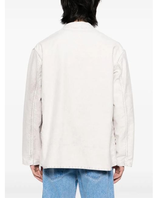 Maison Margiela White Cotton Shirt Jacket for men