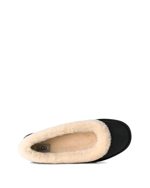 Ugg Black Fur Trim Ballerina Shoes