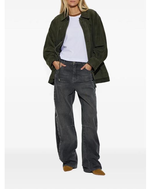 Arma Green Maeve Suede Jacket