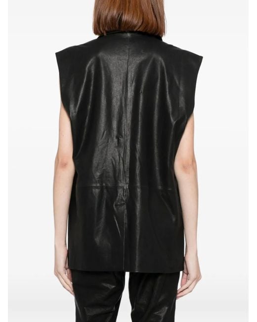 Veston En Cuir Cynthia Rowley en coloris Black