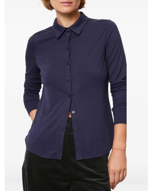 Marc O' Polo Blue Long-Sleeve Button-Up Shirt