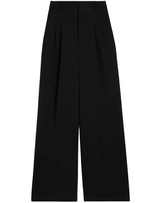 Pantaloni Sartoriali A Gamba Ampia di AMI in Black