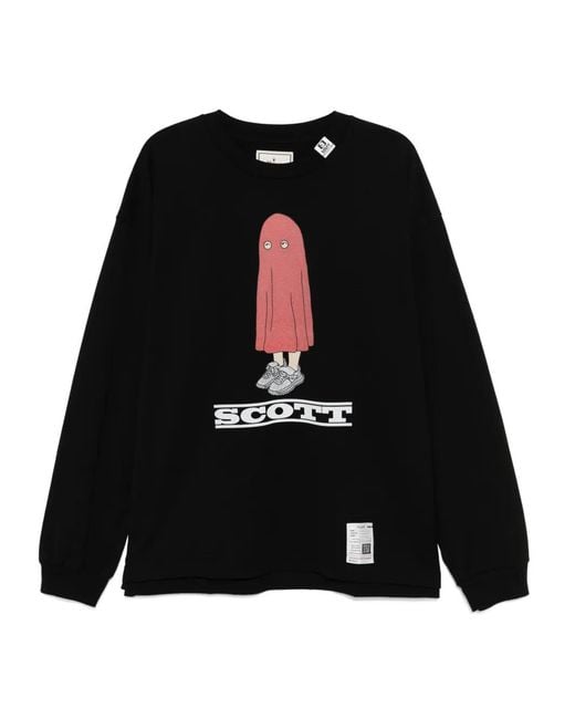 Maison Mihara Yasuhiro Black Scott Printed T-Shirt for men
