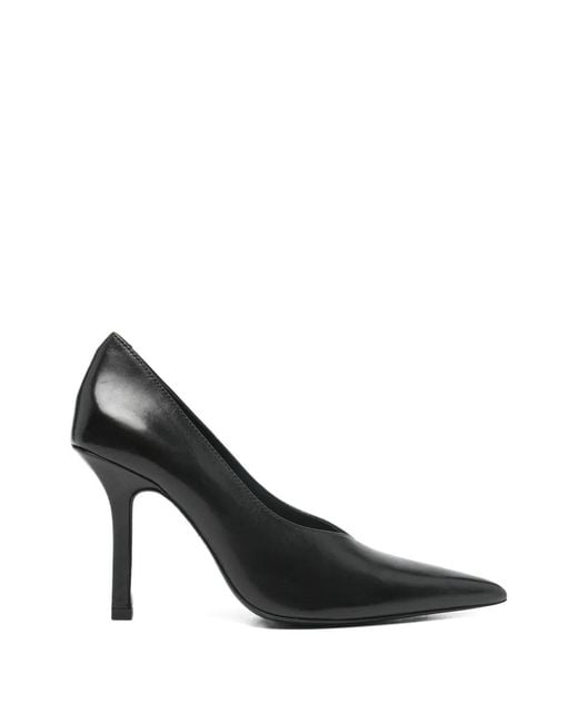Patrizia Pepe Black Leather Heeled Pumps