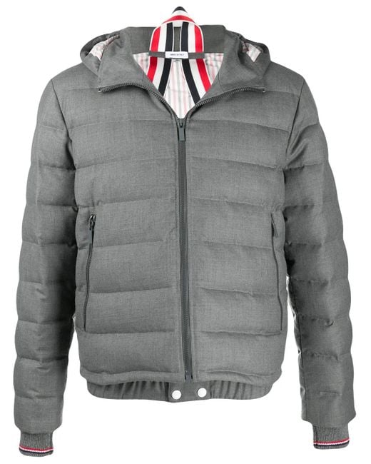 メンズ Thom Browne Super 120s ダウンジャケット Gray