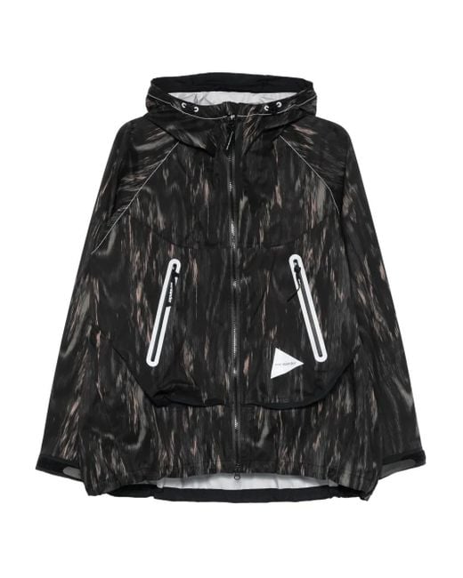 And Wander Black Zip-Pocket Jacket for men