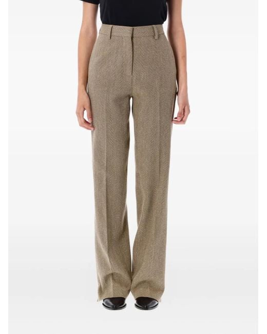 Golden Goose Deluxe Brand Natural Maeva Herringbone Trousers