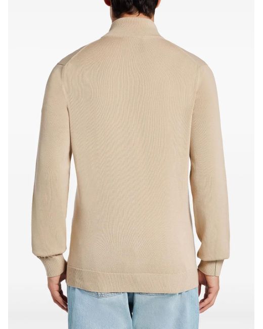 Lacoste Vest Met Logopatch En Rits in het Natural voor heren