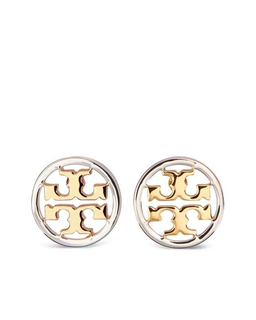 Tory Burch Metallic Logo-Detail Earrings