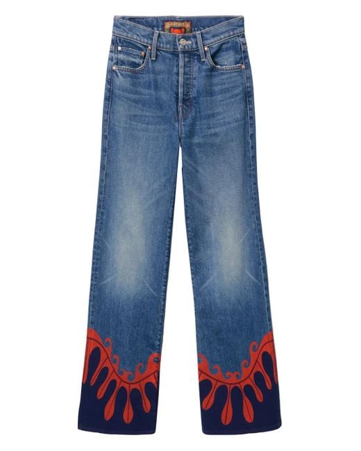 LaDoubleJ Blue X Mother The Tomcat Roller Jeans