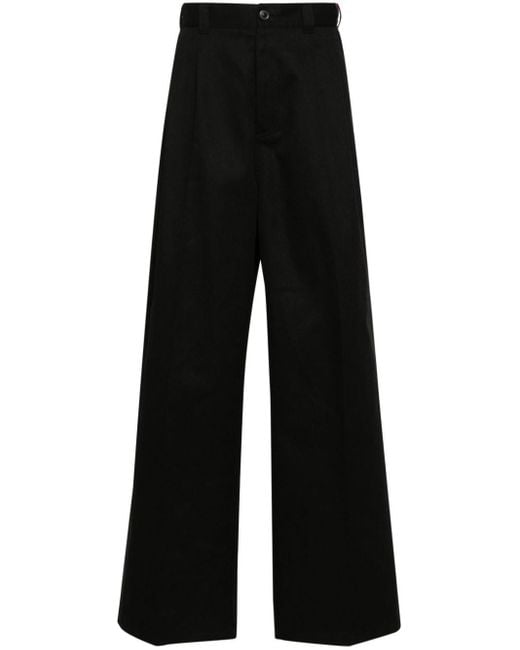 Maison Margiela Black Panelled-Design Trousers for men