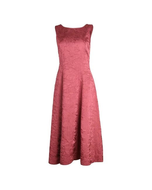 Ulla Johnson Pink Georgia Crinkled Midi Dress