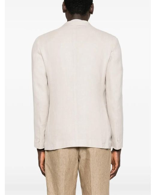 Eleventy White Single-Breasted Blazer for men