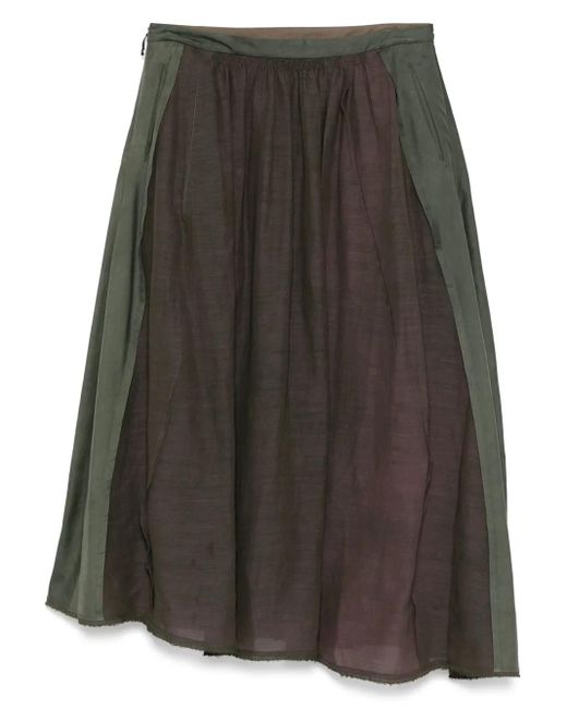 Ziggy Chen Gray Patchwork Skirt