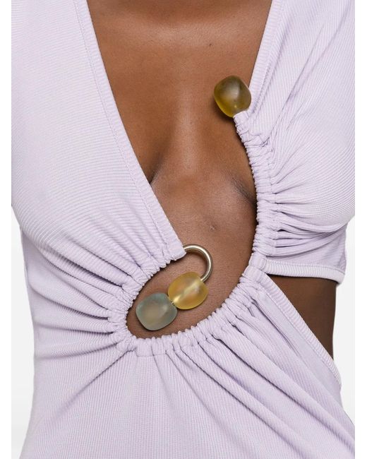 Christopher Esber Purple Sleeveless Maxi Dress