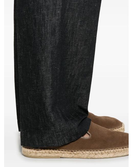 PT Torino Gray Pleated Tailored Trousers for men