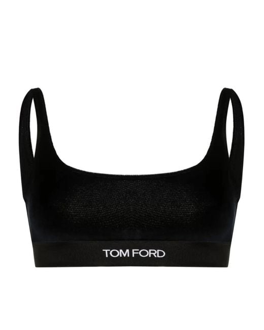 Tom Ford Blue Logo-Detail Top