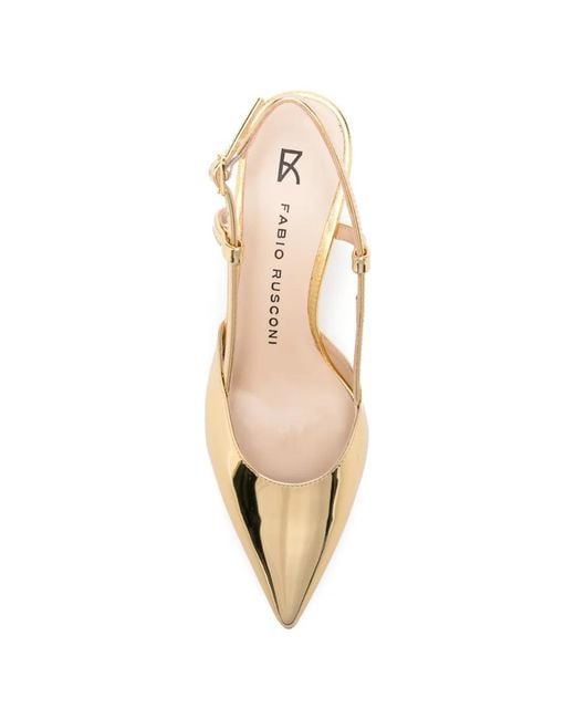 Fabio Rusconi Natural Pointed-Toe Slingback Pumps
