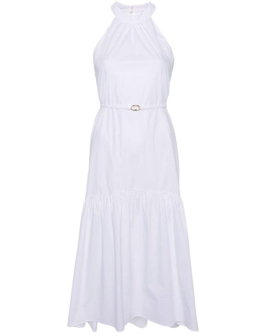 Twin Set White American Halterneck Maxi Dress