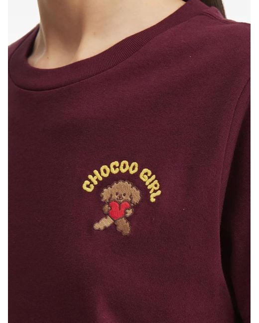 Chocoolate エンブロイダリー Tシャツ Purple