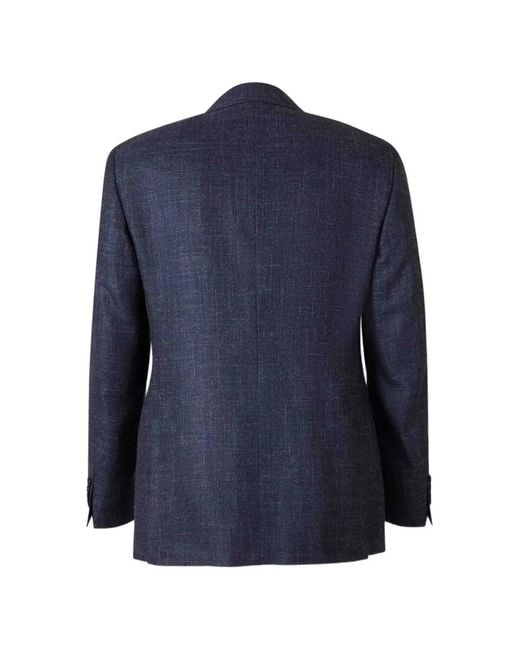 Canali Blue Single-Breasted Blazer for men