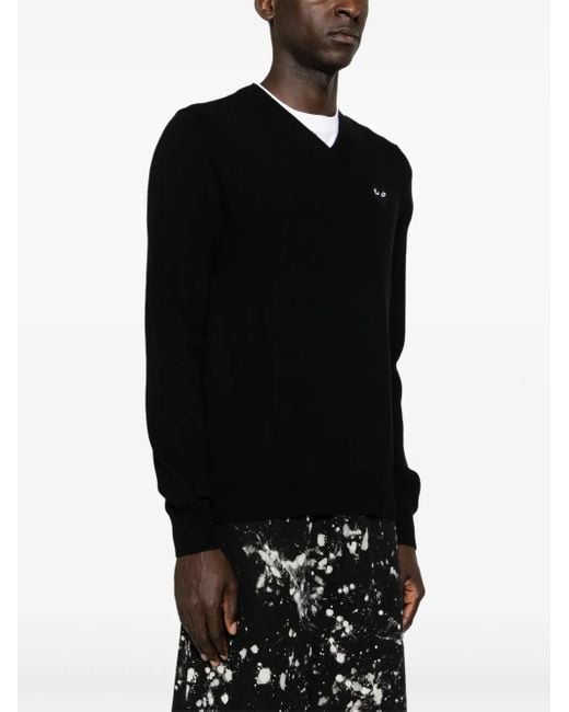 Pull À Patch Cœur COMME DES GARÇONS PLAY en coloris Black