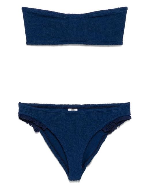 Hunza G Tracey Bikini Met Franje in het Blue