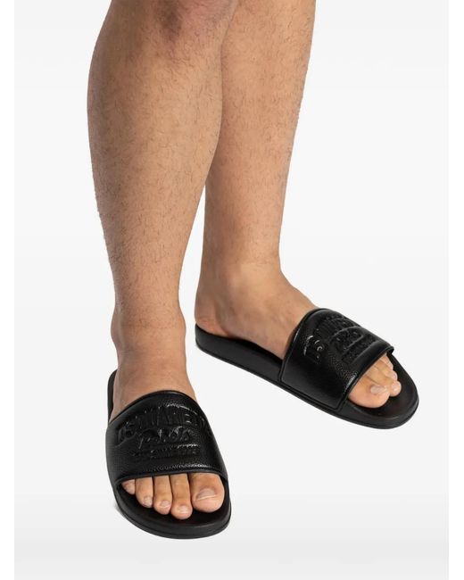 DSquared² Black Rebels Sliders for men