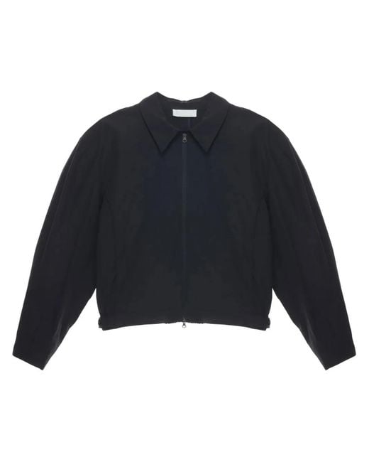 Amomento Blue Zip-Up Collared Jacket