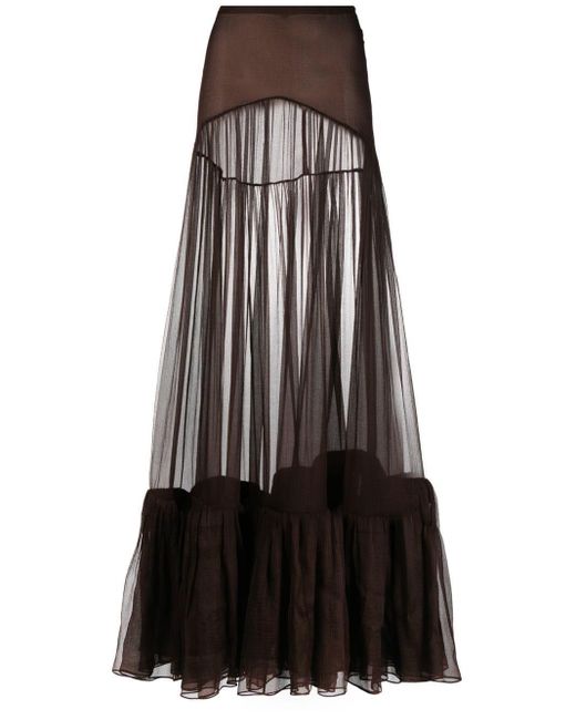 Saint Laurent Black High-waisted Maxi Skirt
