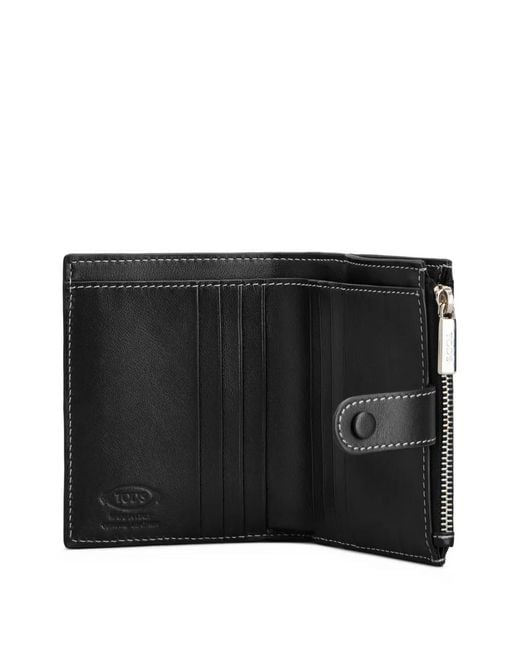 Tod's Black Logo-Patch Wallet for men