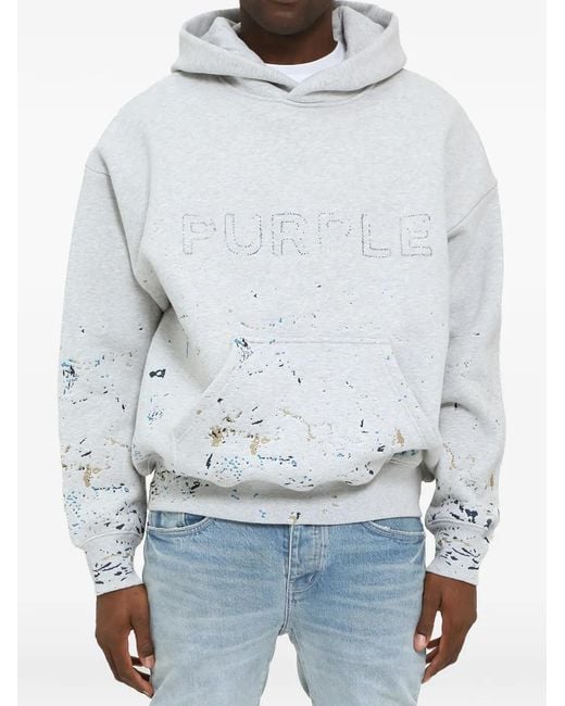 Purple Brand Blue Studded Camouflage Sweatshirt for men