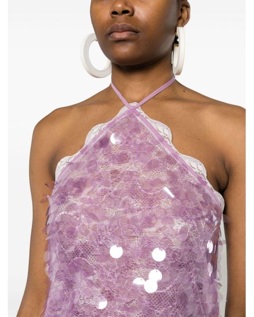 sequin embellished top