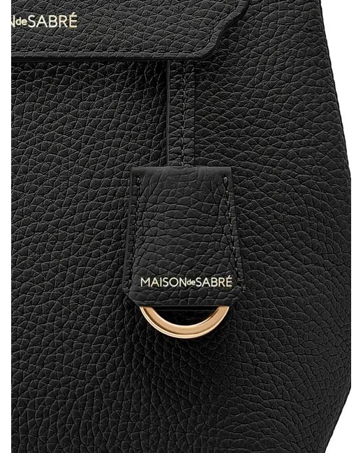 Mini Sac À Dos Magnetic En Cuir Maison De Sabre en coloris Black