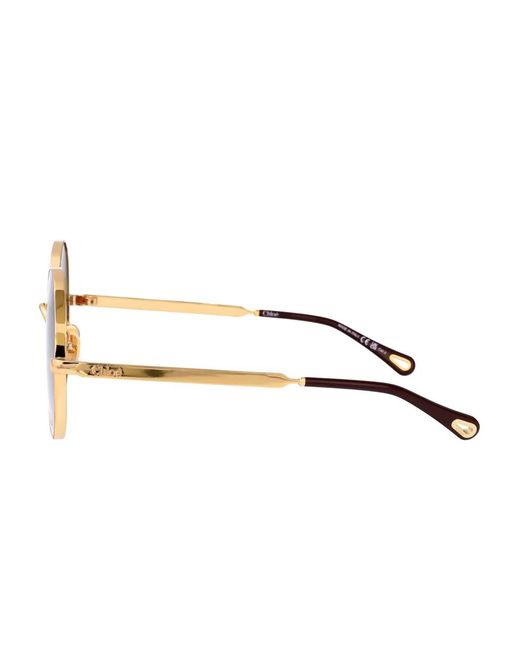 Chloé Blue Round-Frame Sunglasses