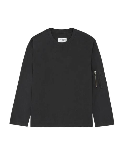 MM6 by Maison Margiela Black Long-Sleeve T-Shirt for men