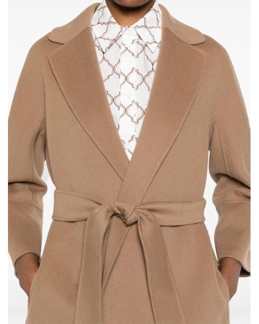 Max Mara Jas Van Scheerwol in het Natural