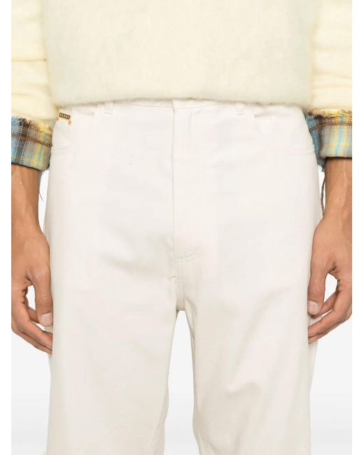Marni White Mélange-Effect Jeans for men