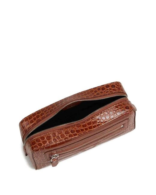 Étui En Cuir À Effet Peau De Crocodile Tom Ford pour homme en coloris Brown
